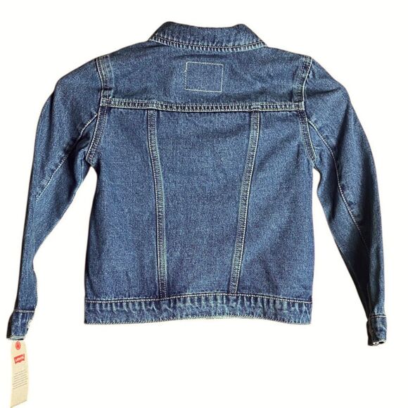 Levi’s Kids Denim Trucker Jacket Size 6 Blue Jean Button Front Classic Style - Picture 3 of 5
